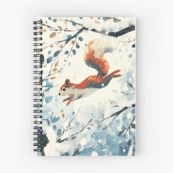 Item preview, Squirrel’s Leap Through Winter Woods designed and sold by Dusk Atelier.