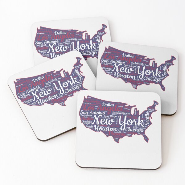 Item preview, USA City Map Typography – Bold Urban Design designed and sold by mashmosh.