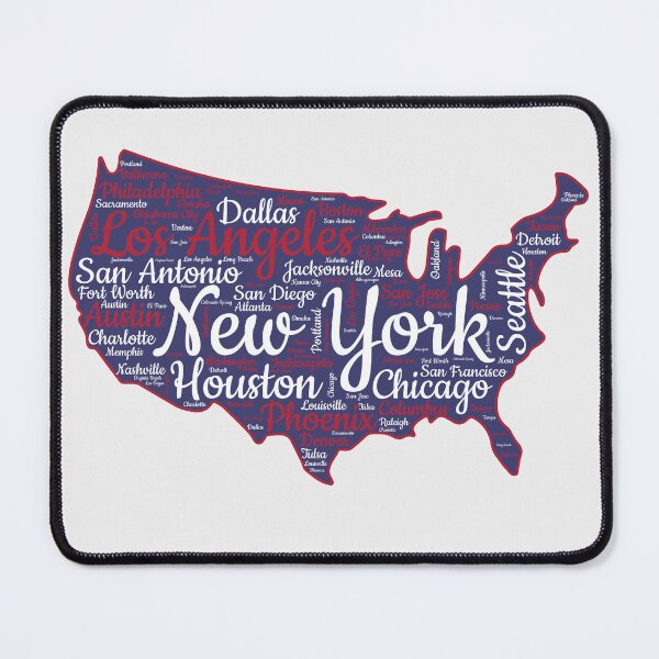 Item preview, USA City Map Typography – Bold Urban Design designed and sold by mashmosh.