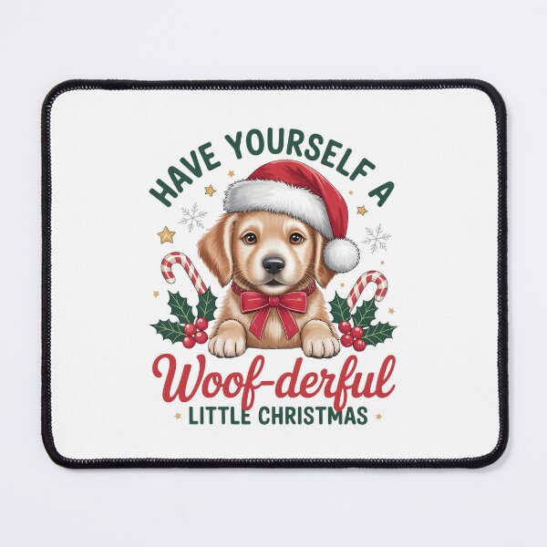 Item preview, Golden Retriever Christmas  Have Yourself A Woof-derful Little Christmas Dog Pun Tee designed and sold by SweetWhimsyHub.