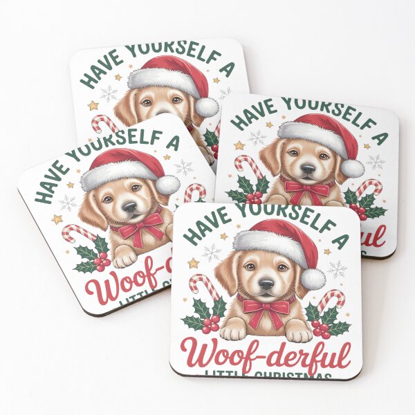 Item preview, Golden Retriever Christmas  Have Yourself A Woof-derful Little Christmas Dog Pun Tee designed and sold by SweetWhimsyHub.