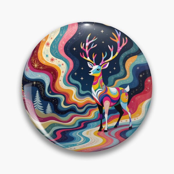 Item preview, Psychedelic Christmas Reindeer designed and sold by debbiedwarika.