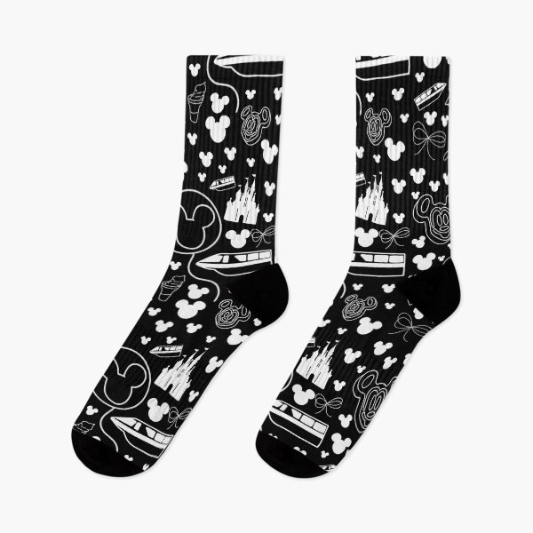 Item preview, Black and White Park Icons Seamless Pattern | Hand-Drawn Castles & Balloons Design designed and sold by annebmeadows.