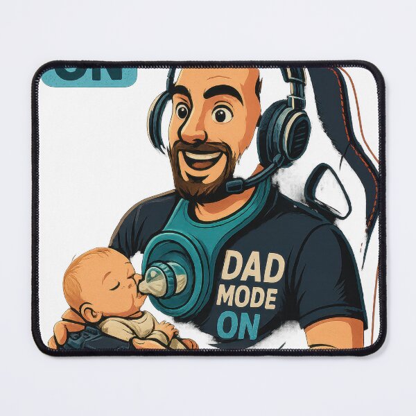 Item preview,  Dad Mode ON – Funny Gamer Dad Feeding Baby Gaming Design designed and sold by USA--shop.