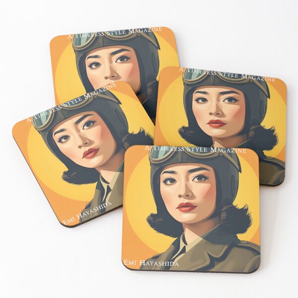 Item preview, Vintage City Magazine Cover - Vintage Female Japan Aviator designed and sold by Vintage City.