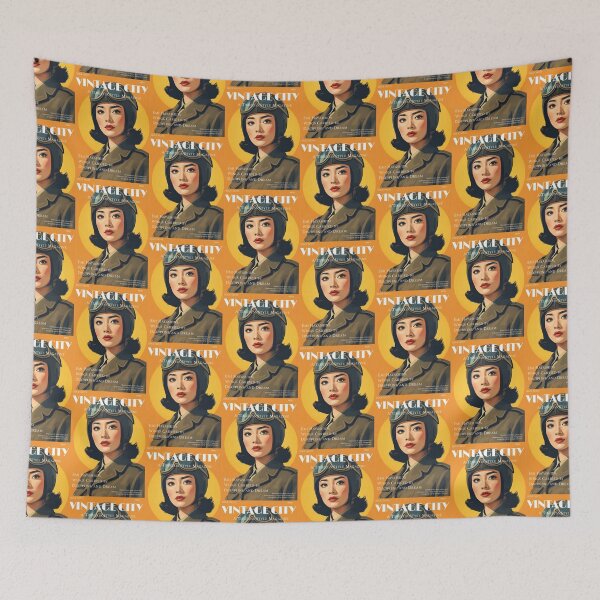 Item preview, Vintage City Magazine Cover - Vintage Female Japan Aviator designed and sold by Vintage City.