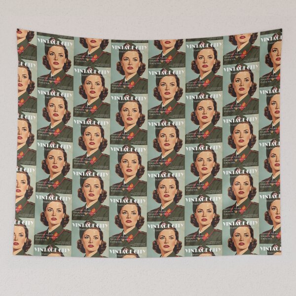 Item preview, Vintage City Magazine Cover - Vintage Female Soldier designed and sold by Vintage City.