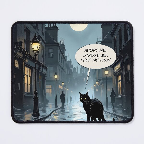 Item preview, Be humane – bring good luck to a black cat! designed and sold by Mantramontics.