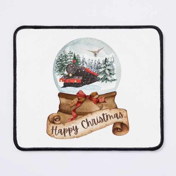Item preview, Happy Christmas Snow globe winter train designed and sold by Tessa  Fielding.