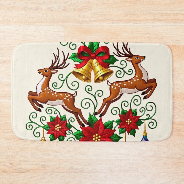 Item preview, Christmas with Deer, Bells, Ornaments and Flowers designed and sold by Ciervo Primavera.