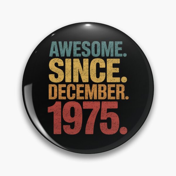 Item preview, Awesome Since December 1975 Retro 50 Years Birthday Gift designed and sold by FreshVibe Prints.