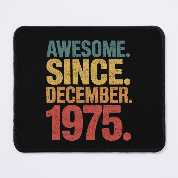 Item preview, Awesome Since December 1975 Retro 50 Years Birthday Gift designed and sold by FreshVibe Prints.