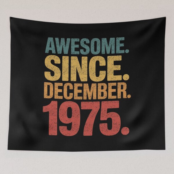 Item preview, Awesome Since December 1975 Retro 50 Years Birthday Gift designed and sold by FreshVibe Prints.