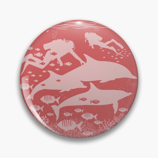 Item preview, Divers and Dolphins - Chestnut Rose designed and sold by mzrn-souvenirs.