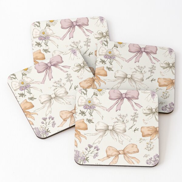 Item preview, Delicate Watercolor Bows and Daisy Pattern designed and sold by CharlieDesings.