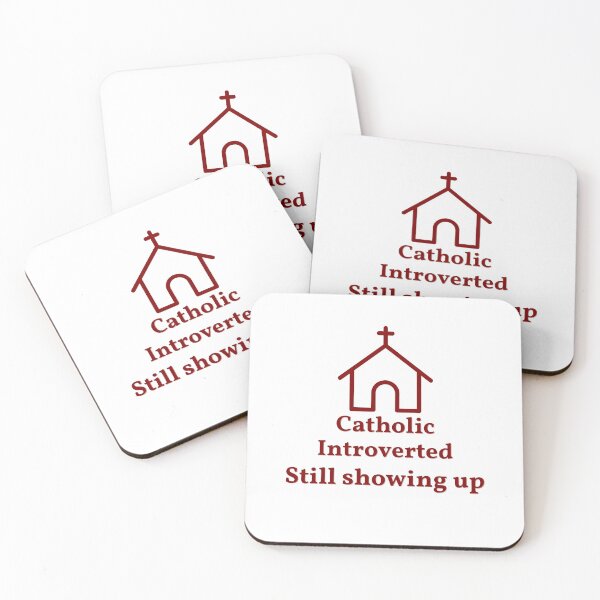 Item preview, Catholic Introverted – Still Showing Up (Minimal Church Design) designed and sold by AdamIntrovert.