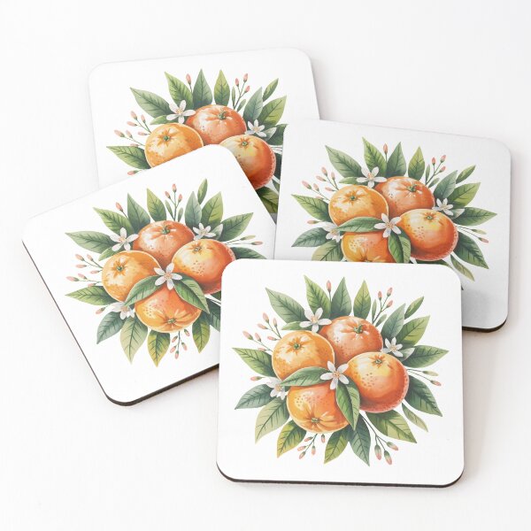 Item preview, Oranges with Leaves and Blossoms designed and sold by jkrphoto.