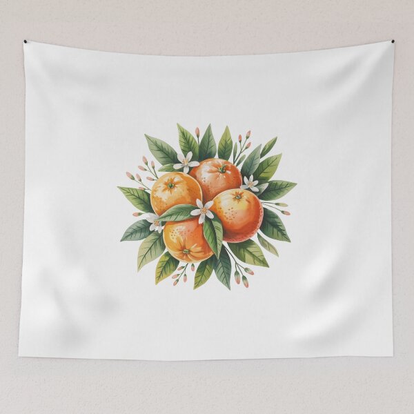 Item preview, Oranges with Leaves and Blossoms designed and sold by jkrphoto.