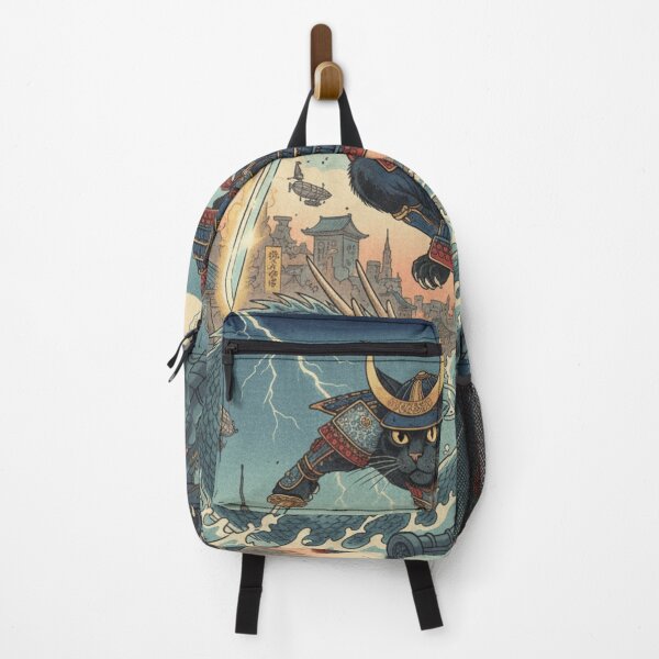 Item preview, samurai cat fight designed and sold by CatLadystore.