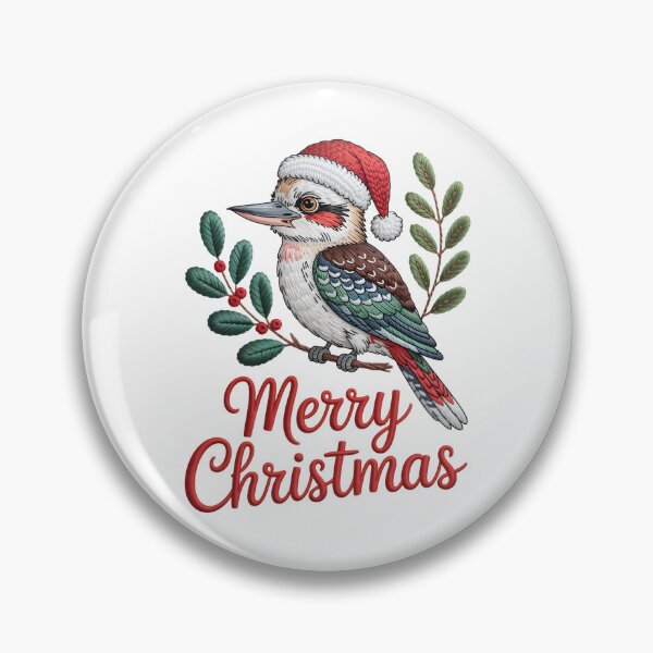 Item preview, Xmas Kookaburra – Cozy Embroidered Holiday Bird designed and sold by JessArty ⭐⭐⭐⭐⭐.