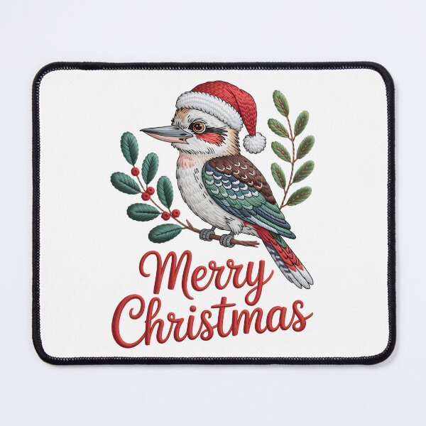 Item preview, Xmas Kookaburra – Cozy Embroidered Holiday Bird designed and sold by JessArty ⭐⭐⭐⭐⭐.
