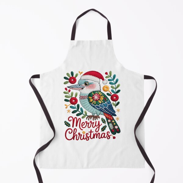 Item preview, Xmas Kookaburra – Rustic Embroidery Holiday Design designed and sold by JessArty ⭐⭐⭐⭐⭐.