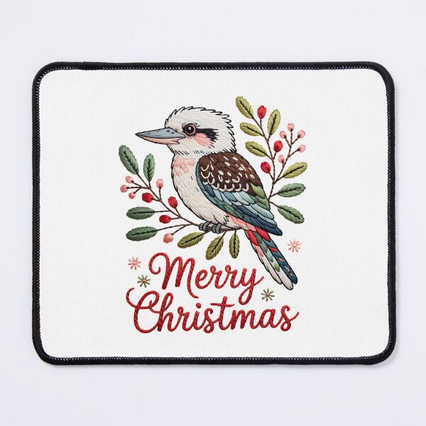 Item preview, Xmas Kookaburra – Embroidery Style Festive Wreath designed and sold by JessArty ⭐⭐⭐⭐⭐.