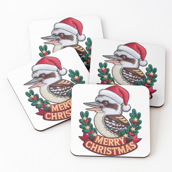 Item preview, Xmas Kookaburra – Stitched Aussie Christmas Art designed and sold by JessArty ⭐⭐⭐⭐⭐.