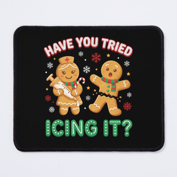 Item preview, Gingerbread Icing It Funny Christmas Nurse Art designed and sold by FreshVibe Prints.