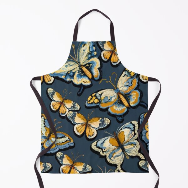 Item preview, logo Mosaic butterflies, black background color with gold patterns and details, abstract style, diffused lighting, natural colors, hyper quality, clear image illustration gold designed and sold by gulka8.