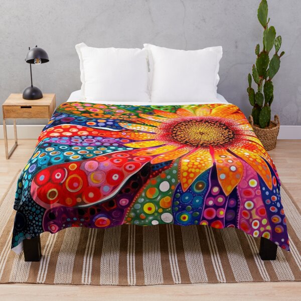 Item preview, Psychedelic Rainbow Mandala Flower designed and sold by Velvetia.