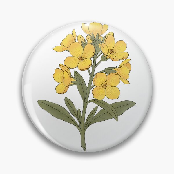 Item preview, Orange Yellow Wallflower | Vintage Garden Flower Botanical designed and sold by FloriahStudio.