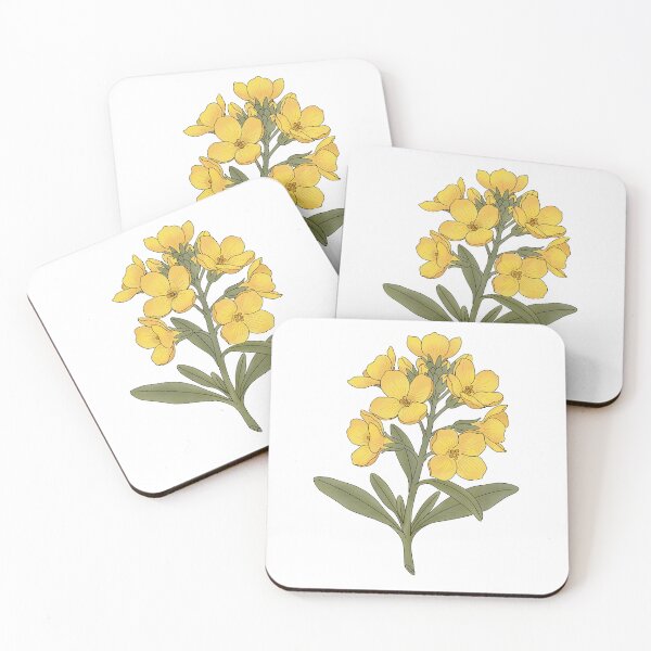 Item preview, Orange Yellow Wallflower | Vintage Garden Flower Botanical designed and sold by FloriahStudio.