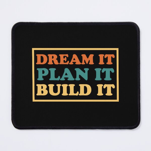 Item preview, Dream It Plan It Build It - Motivational Inspirational Positive Quote designed and sold by Shape Snip Studio.