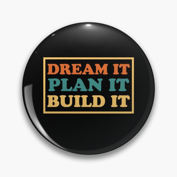 Item preview, Dream It Plan It Build It - Motivational Inspirational Positive Quote designed and sold by Shape Snip Studio.