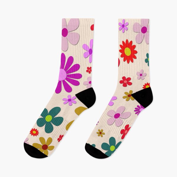 Item preview, Scattered Retro Flower Power Blooms - Happy and Groovy Abstract Floral Design designed and sold by DeeLulu.