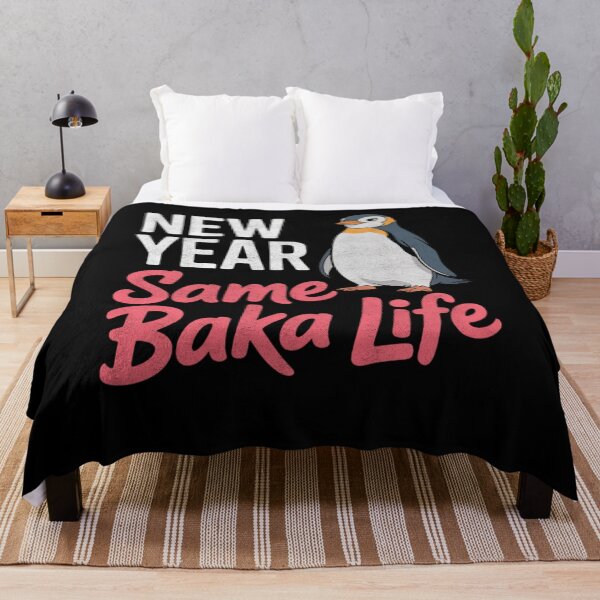 Item preview, New Year Same Baka Life Penguin Art designed and sold by FreshVibe Prints.