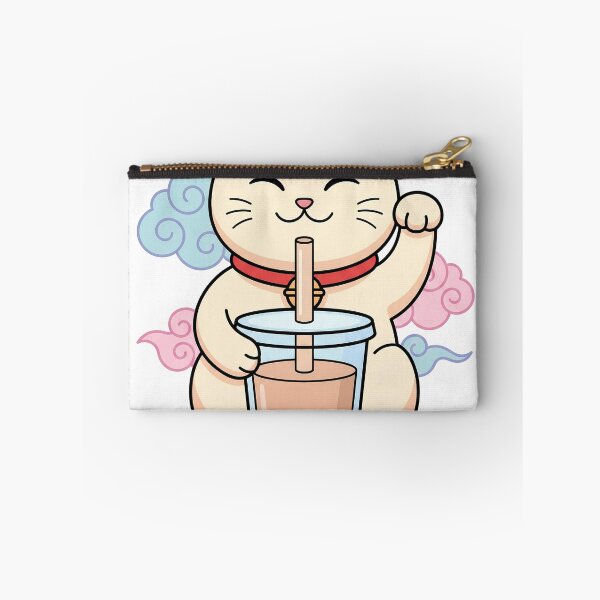 Item preview, Lucky Boba Cat - Maneki Neko Drinking Bubble Tea designed and sold by AidenPierce667.