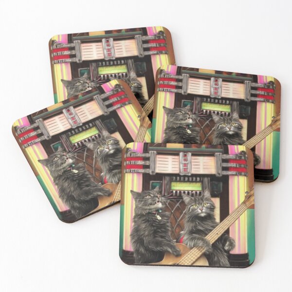 Item preview, Jukebox Cats – Artistic Illustration designed and sold by TreatLLC.