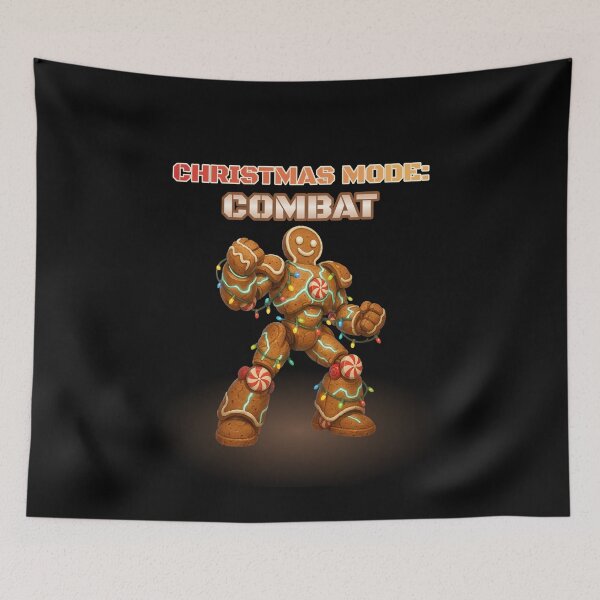 Item preview, Christmas Mode Combat Funny Gingerbread Warrior Holiday Design designed and sold by Kotalo.