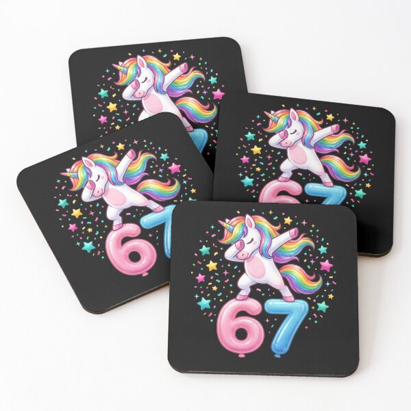 Item preview, Funny 67 Unicorn Dabbing Six Seven Meme Gen Alpha  designed and sold by FreshVibe Prints.