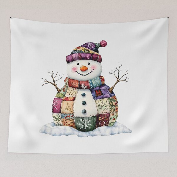 Artikelvorschau, Patchwork-Schneemann entworfen und verkauft von Liededrom..