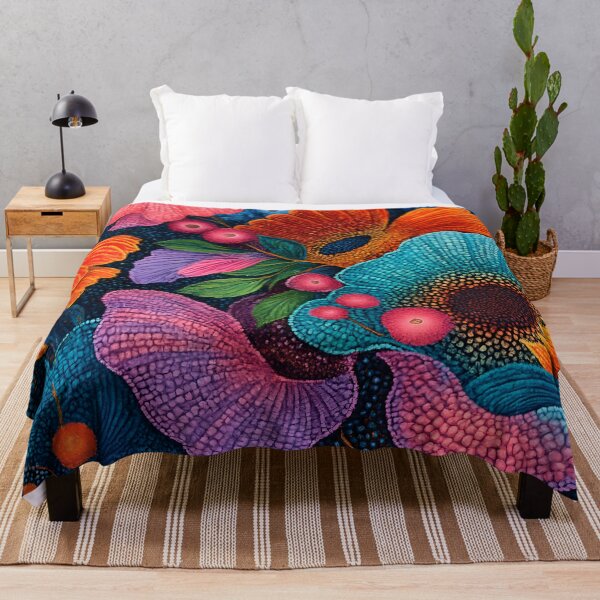 Item preview, Vibrant Wildflowers - Colorful Textured Botanical Design designed and sold by Velvetia.