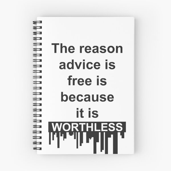 Item preview, Worthless advice text design designed and sold by GetItGiftIt.