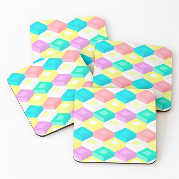 Item preview, Cool pattern of 3d geometric shapes designed and sold by zuperelectracat.