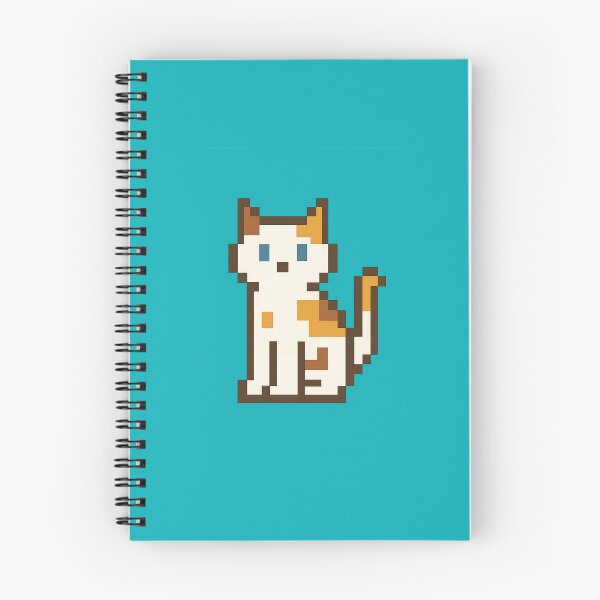 Item preview, Cute White Pixel Art Cat with Blue Eyes designed and sold by XNamishX40.