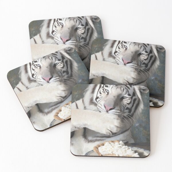 Item preview, Whimsical White Tiger – Artistic Illustration designed and sold by TreatLLC.