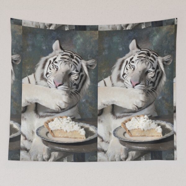Item preview, Whimsical White Tiger – Artistic Illustration designed and sold by TreatLLC.