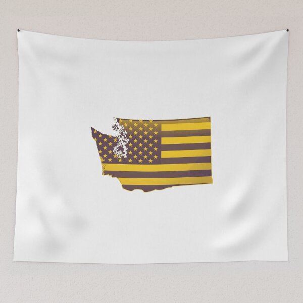 Item preview, Washington USA Flag Silhouette – Stars and Stripes State Outline designed and sold by Paper Drip.