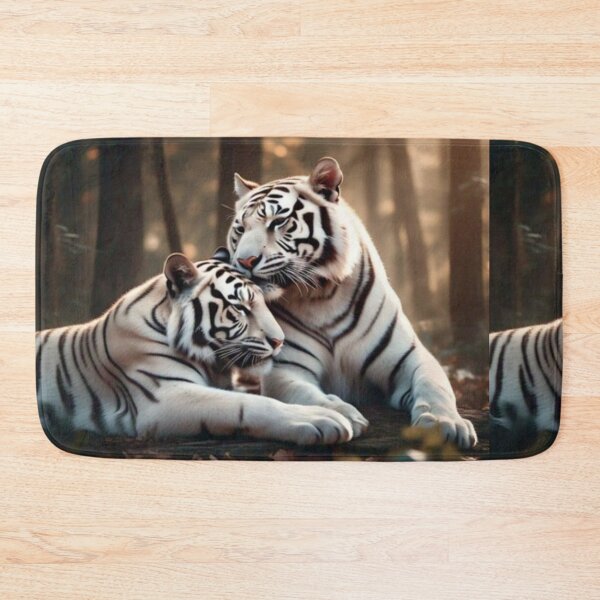 Item preview, Tender White Tigers – Artistic Illustration designed and sold by TreatLLC.